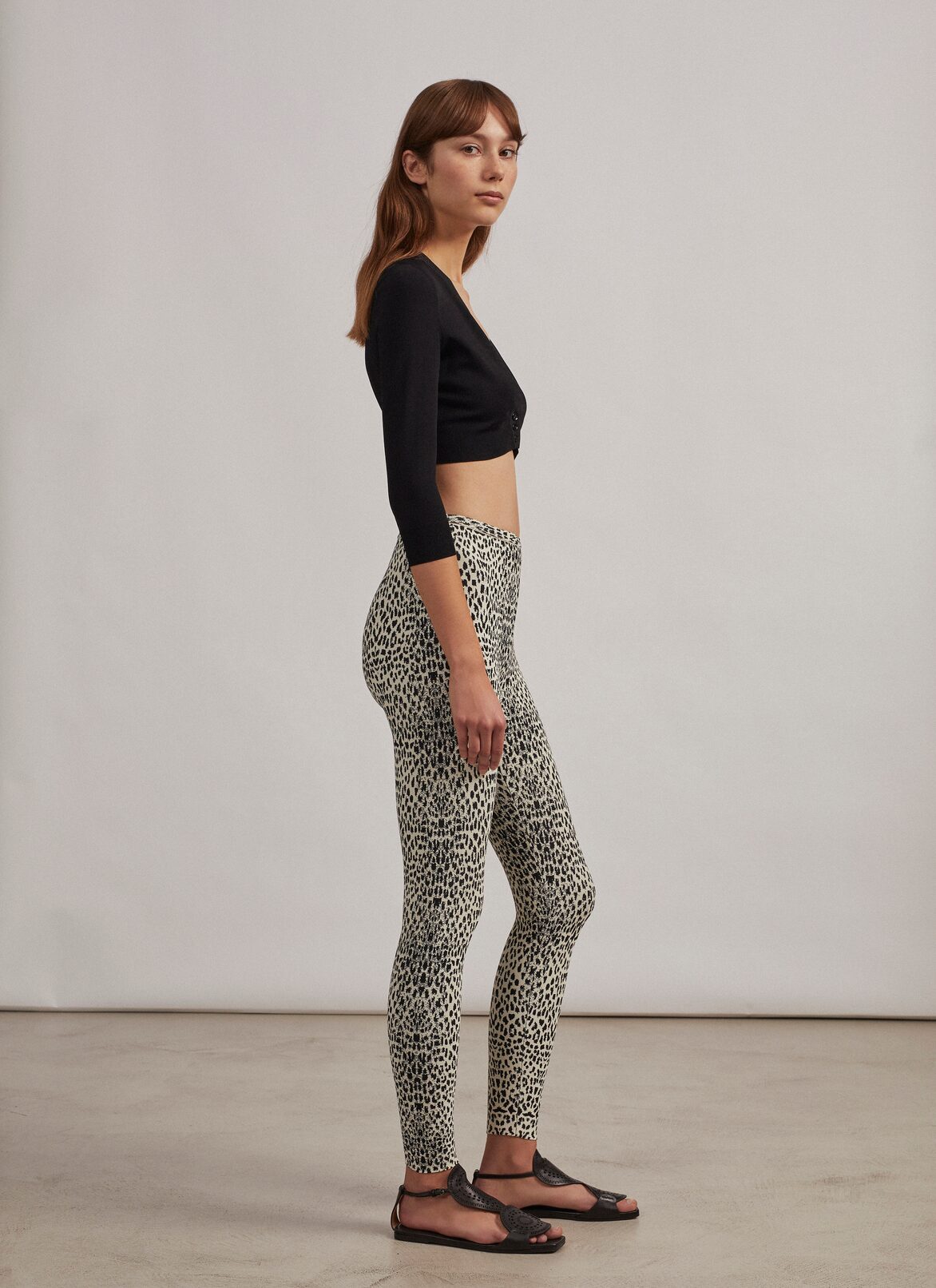 Trousers ALAÏA WHITE/BLACK TROUSERS